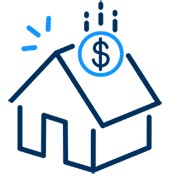 House and dollar sign icon